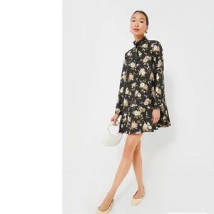 Tuckernuck Black Floral Long Sleeve Dress